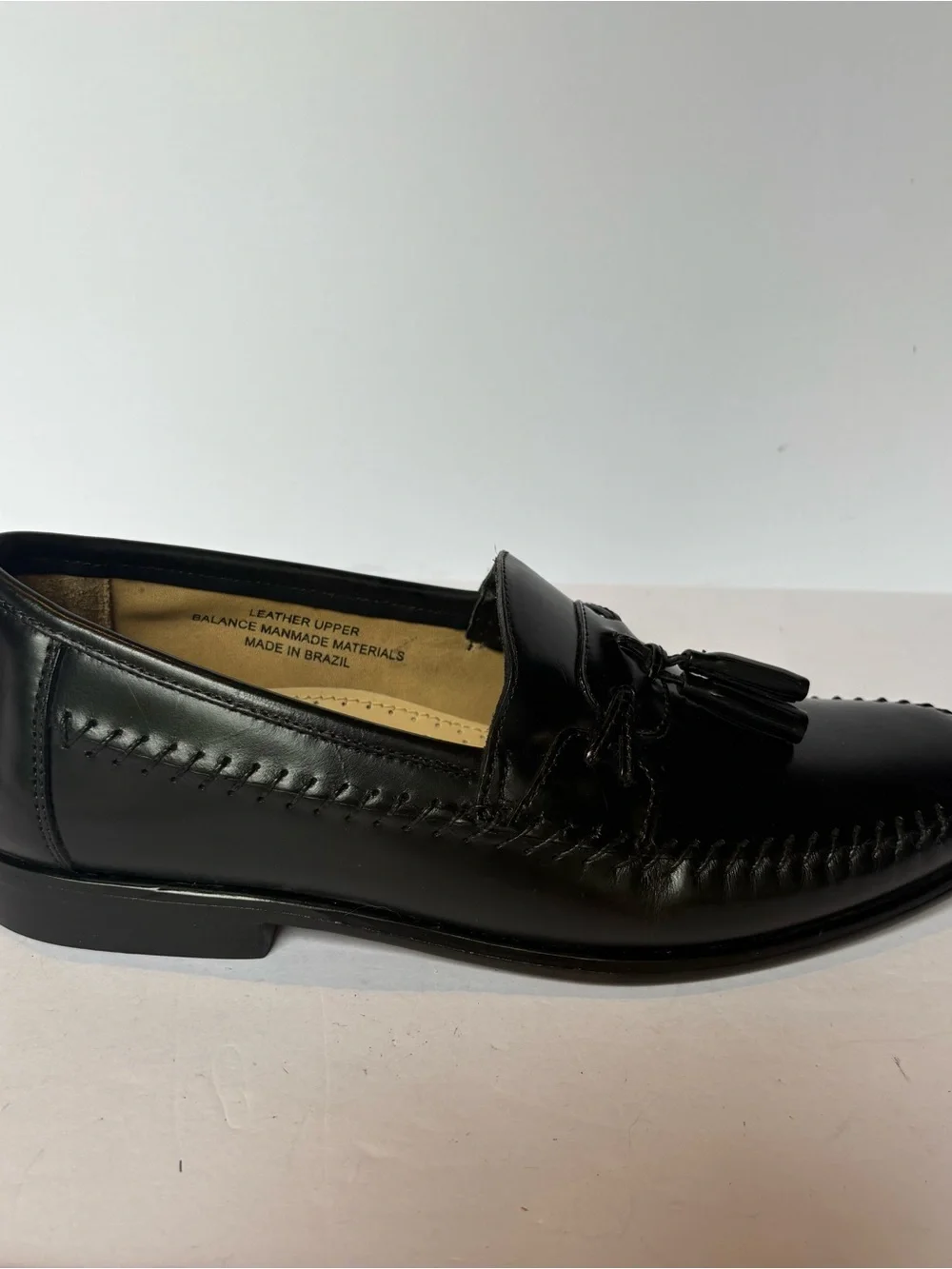 Nunn Bush Classic Black Leather Tassel Loafers for Men Size 7M